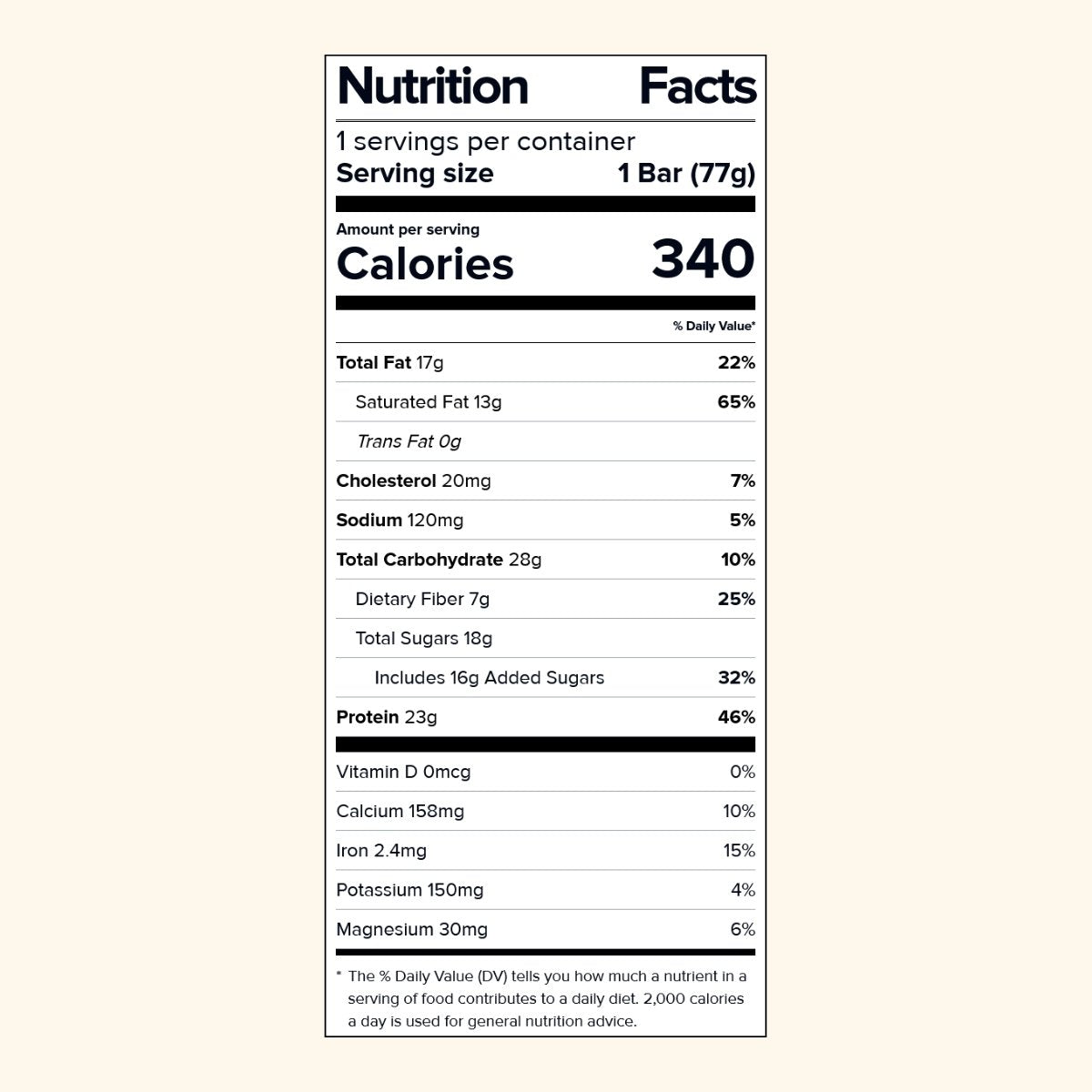 REAL INGREDIENT PROTEIN BAR - CHOCOLATE
